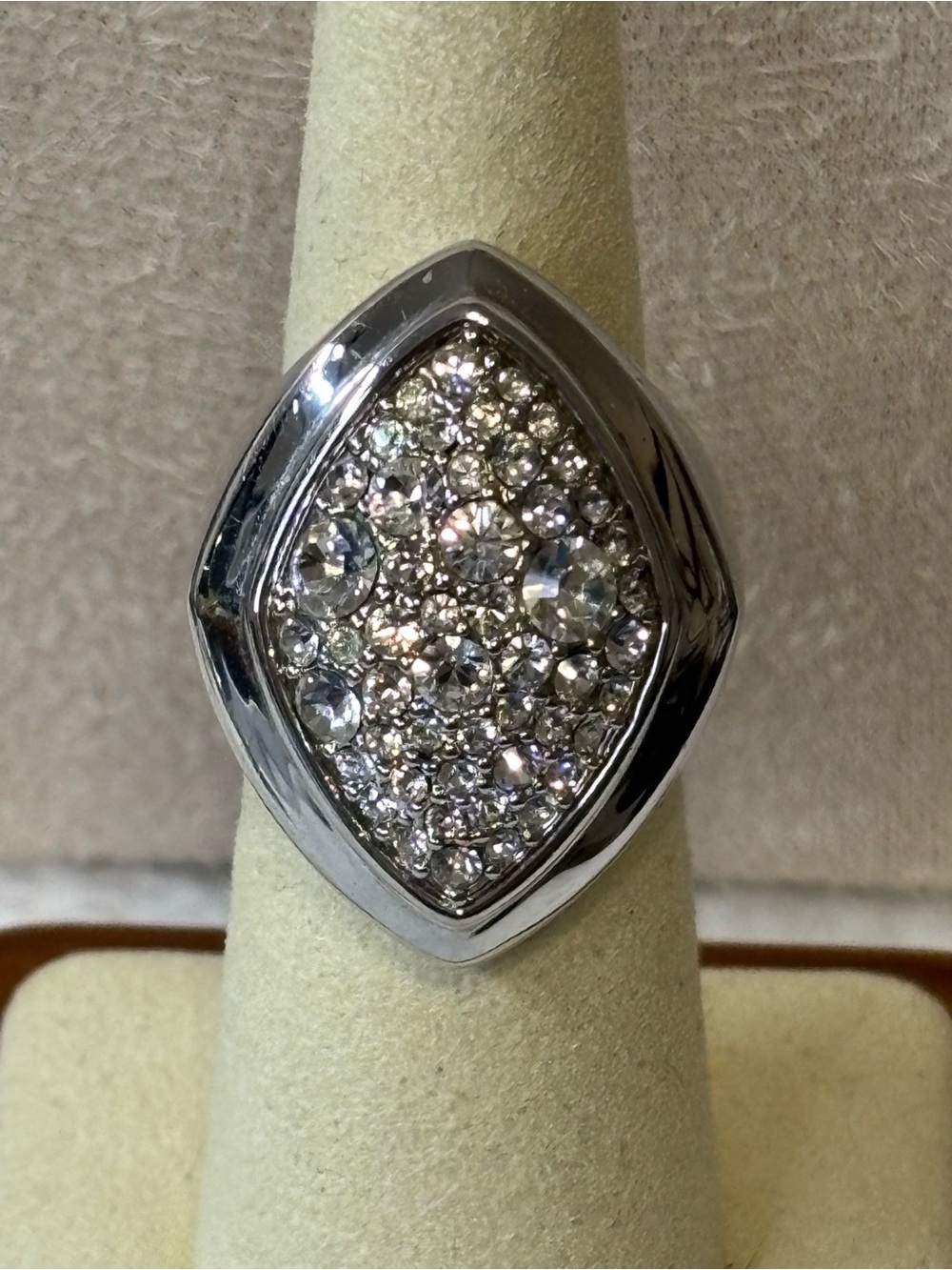 ELLE Sterling Silver Crystal & Ruby Ring